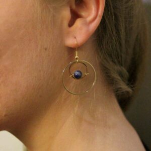 boucles d'oreilles planète