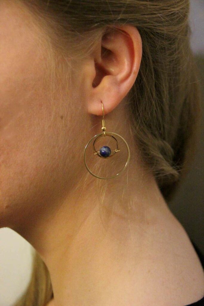 boucles d'oreilles planète