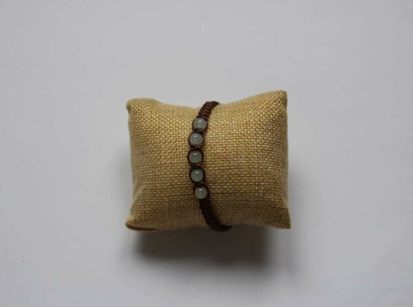 bracelet en macramé marron