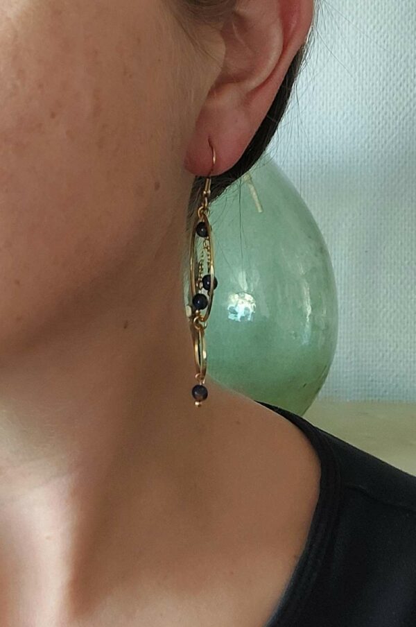 boucles d'oreilles avec jaspe impériale