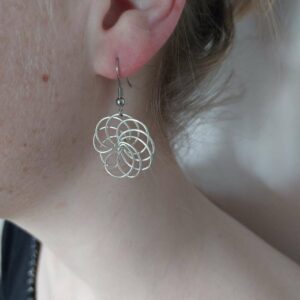 boucles d'oreilles en forme d fleurs