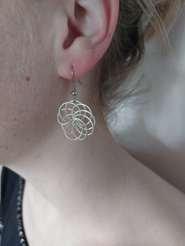 boucles d'oreilles en forme d fleurs