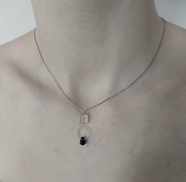 collier avec opaline et cristale de roche