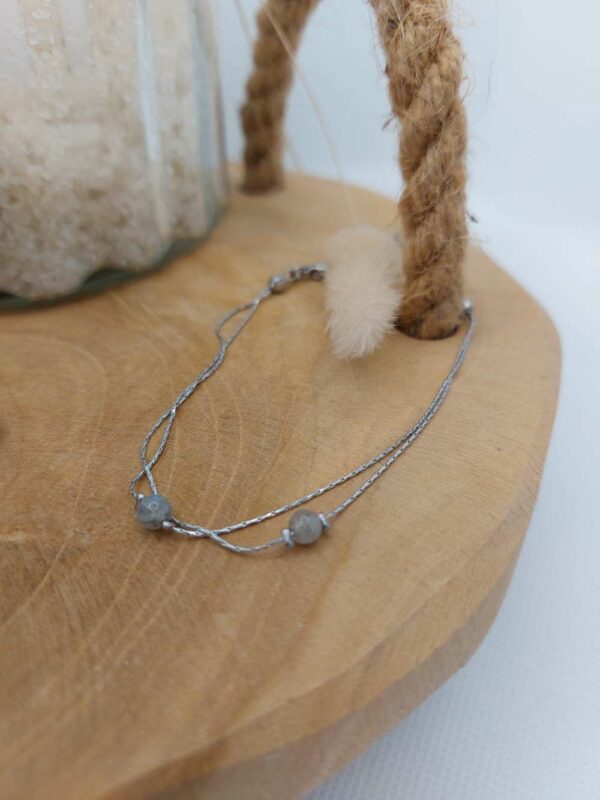 bracelet double avec labradorite