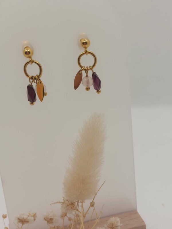 boucles d'oreilles clou anneau