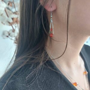 boucles d'oreilles en acier inoxydable