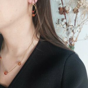 ensemble collier et boucles d'oreilles