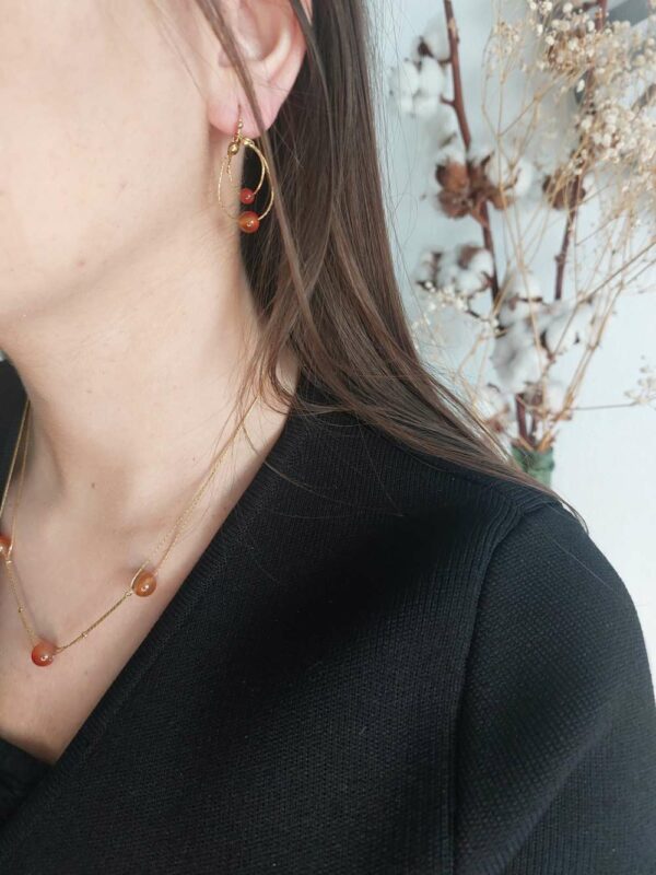 ensemble collier et boucles d'oreilles