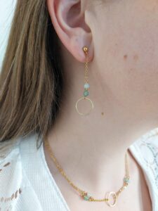 les boucles sont pendante avec un cercle