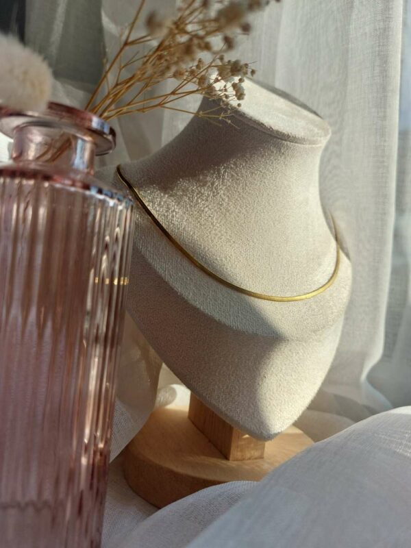 collier plat en acier inoxydable