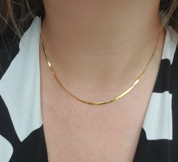 collier plat en ras de cou