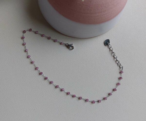 PERLE EN TOURMALINE ROSE