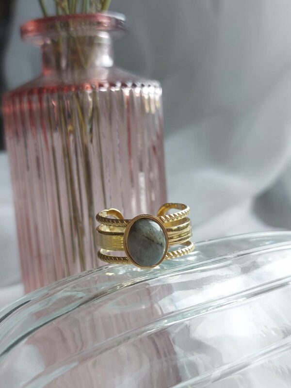 bague en acierr doré