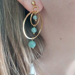 boucles d'oreilles avec perles d'aventurine