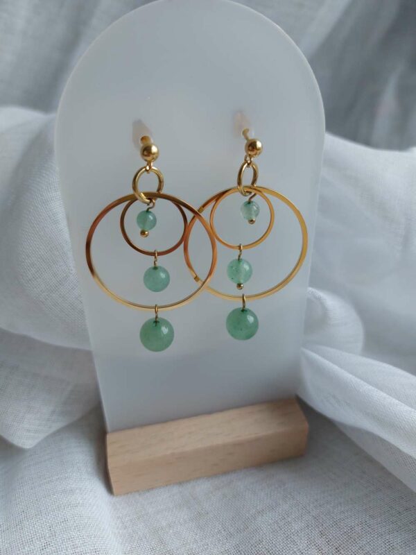 boucles d'oreilles en forme circulaire