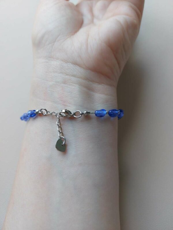 bracelet argenté en acier inoxydable