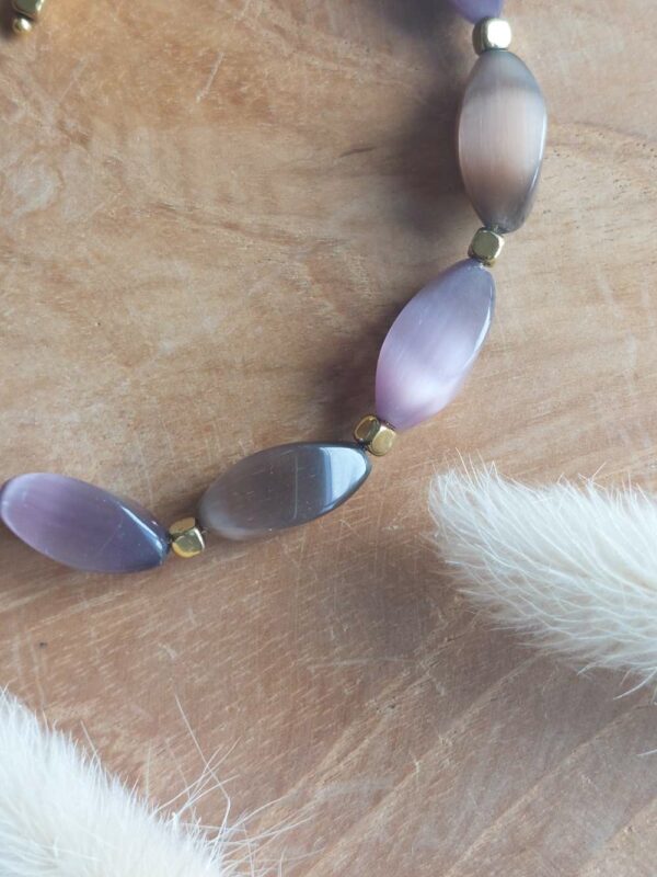 perle violette et marron