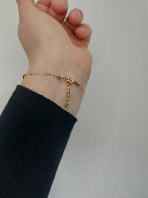 chaine de rallonge avec perle de finition en coeur