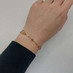 bracelet avec labradorite et anneaux