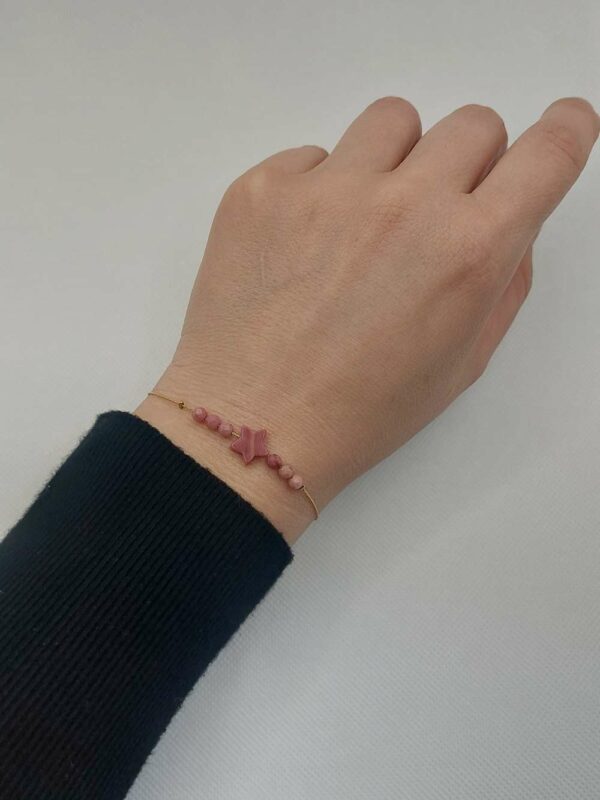 bracelet avec rhodonite