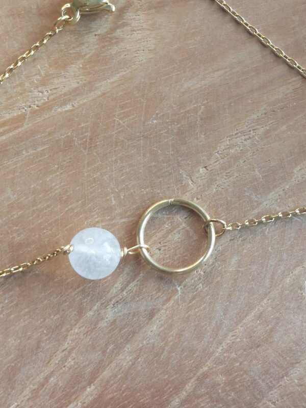 pierre de lune blanche et cercle