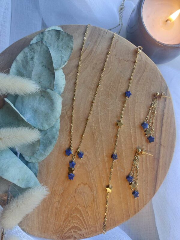 ensemble étoile en lapis lazuli