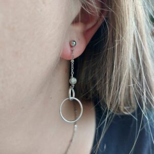 boucles d'oreille en labradorite