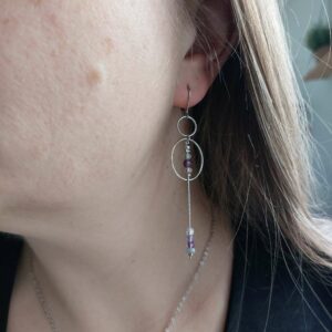 boucles d'oreilles longue et légère