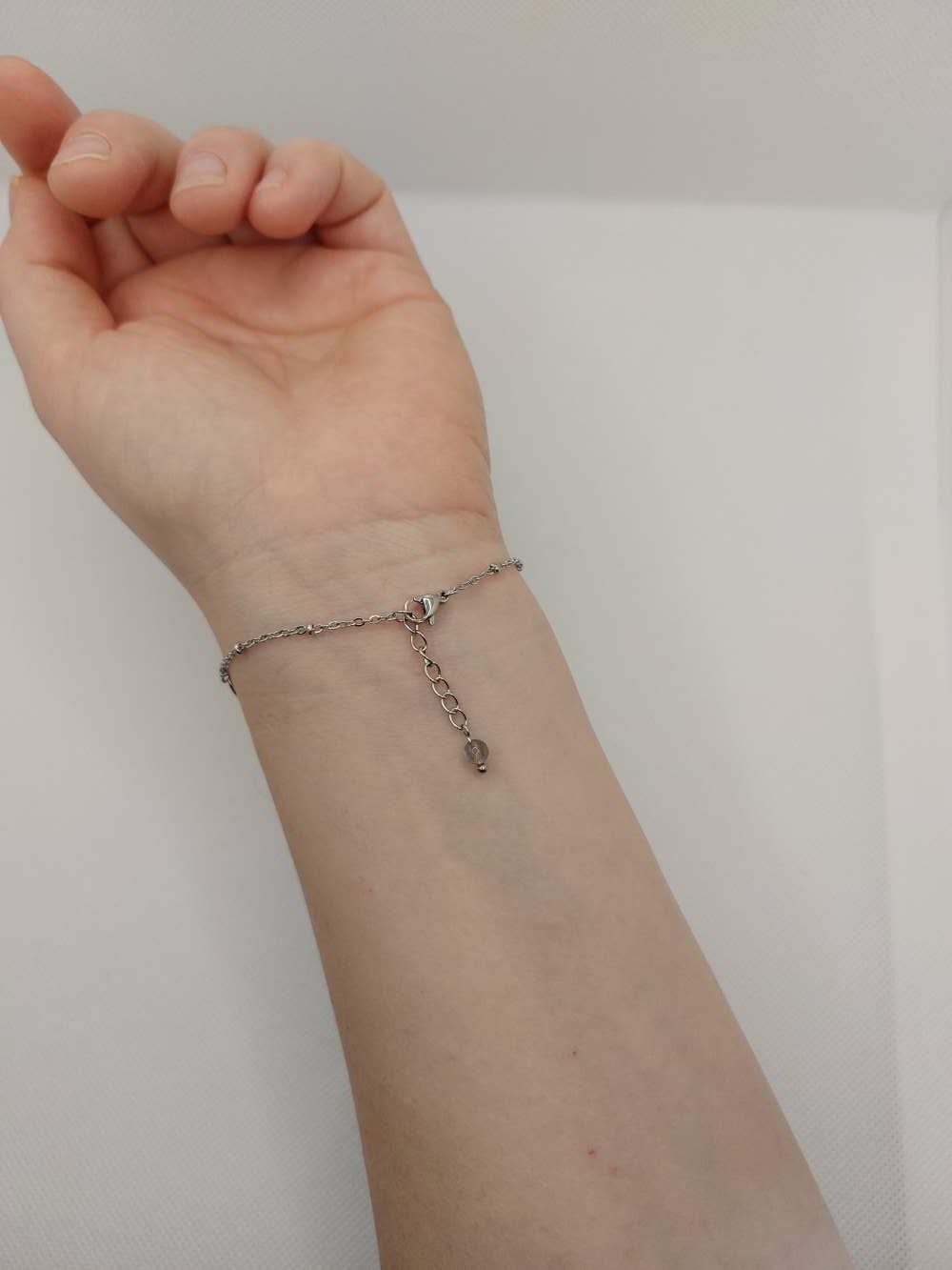 chaine de rallonge avec finition en pierre labradorite