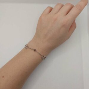 Bracelet en acier inoxydable et labradorite