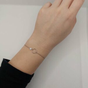 bracelet pierre de lune et cercle