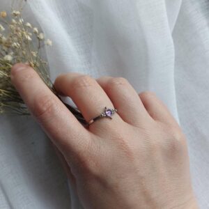 bague avec améthyste