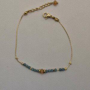 bracelet fin avec jade et aventurine