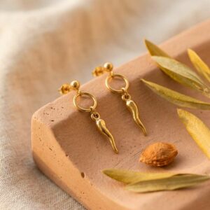 petite boucles d'oreilles piment