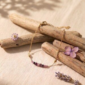 BRACELET EN TOURMALINE ET GRENAT DES PIERRE DE PROTECTION