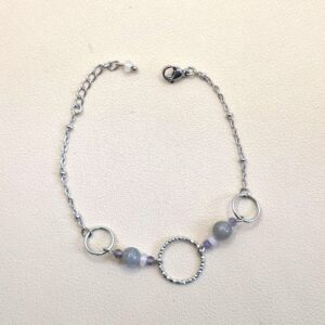 Bracelet avec cercle et pierre naturelle