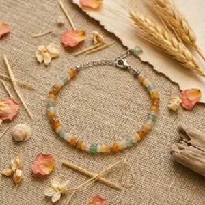 Bracelet argenté en pierre