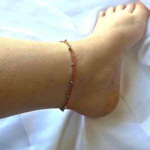 double bracelet de cheville