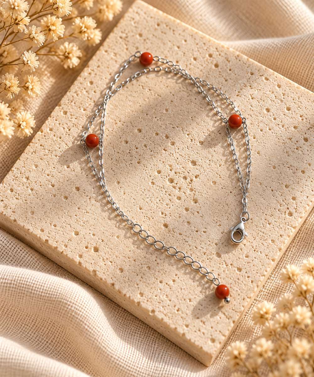 bracelet multirang avec perle entre les 2
