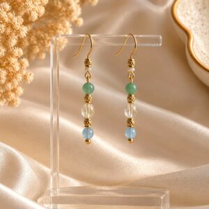 boucles d'oreilles asymétique