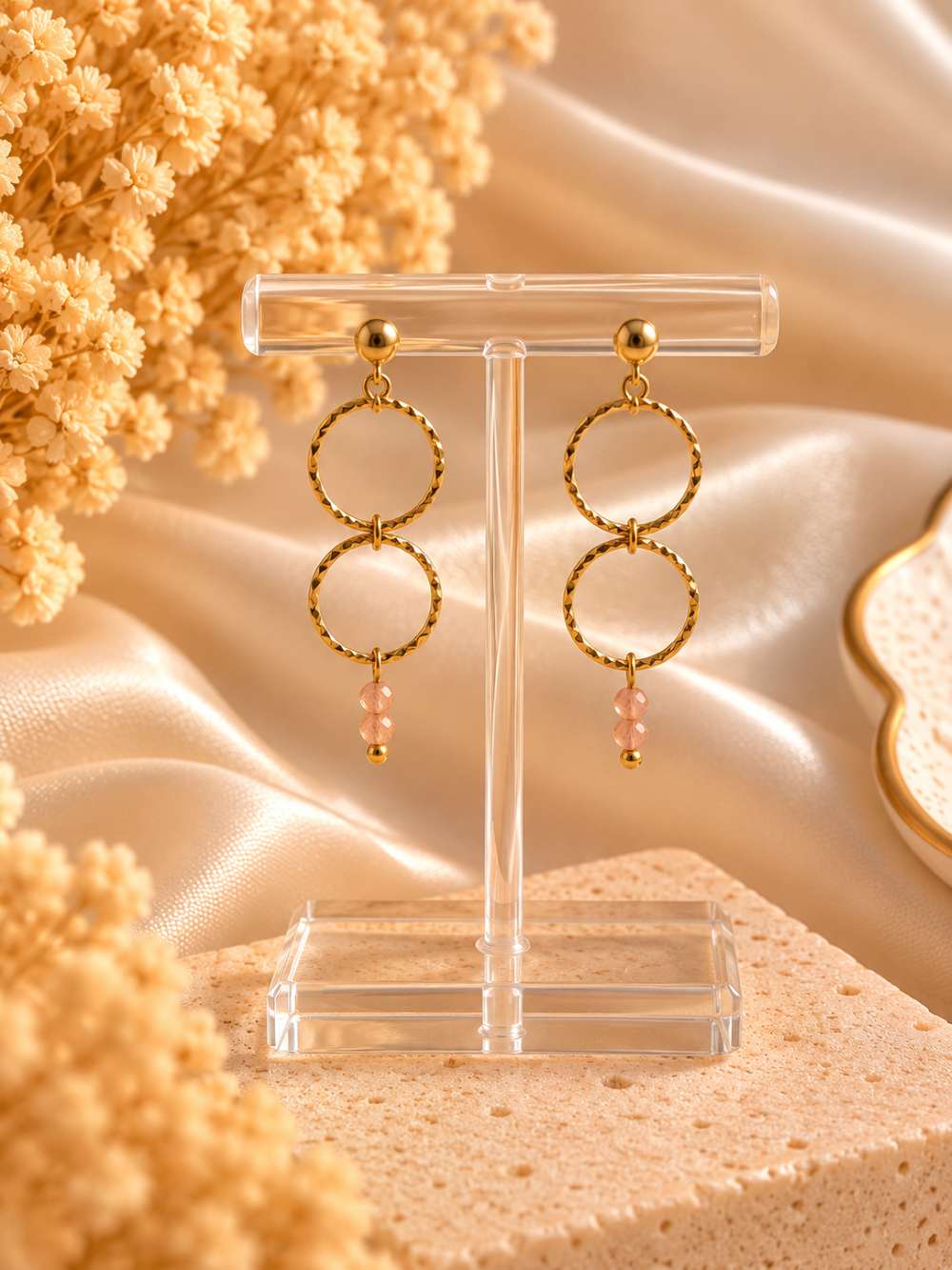 Boucles d'oreilles cercles pendante