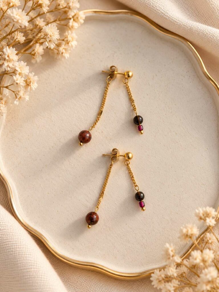 boucles d'oreilles pendantes très légères