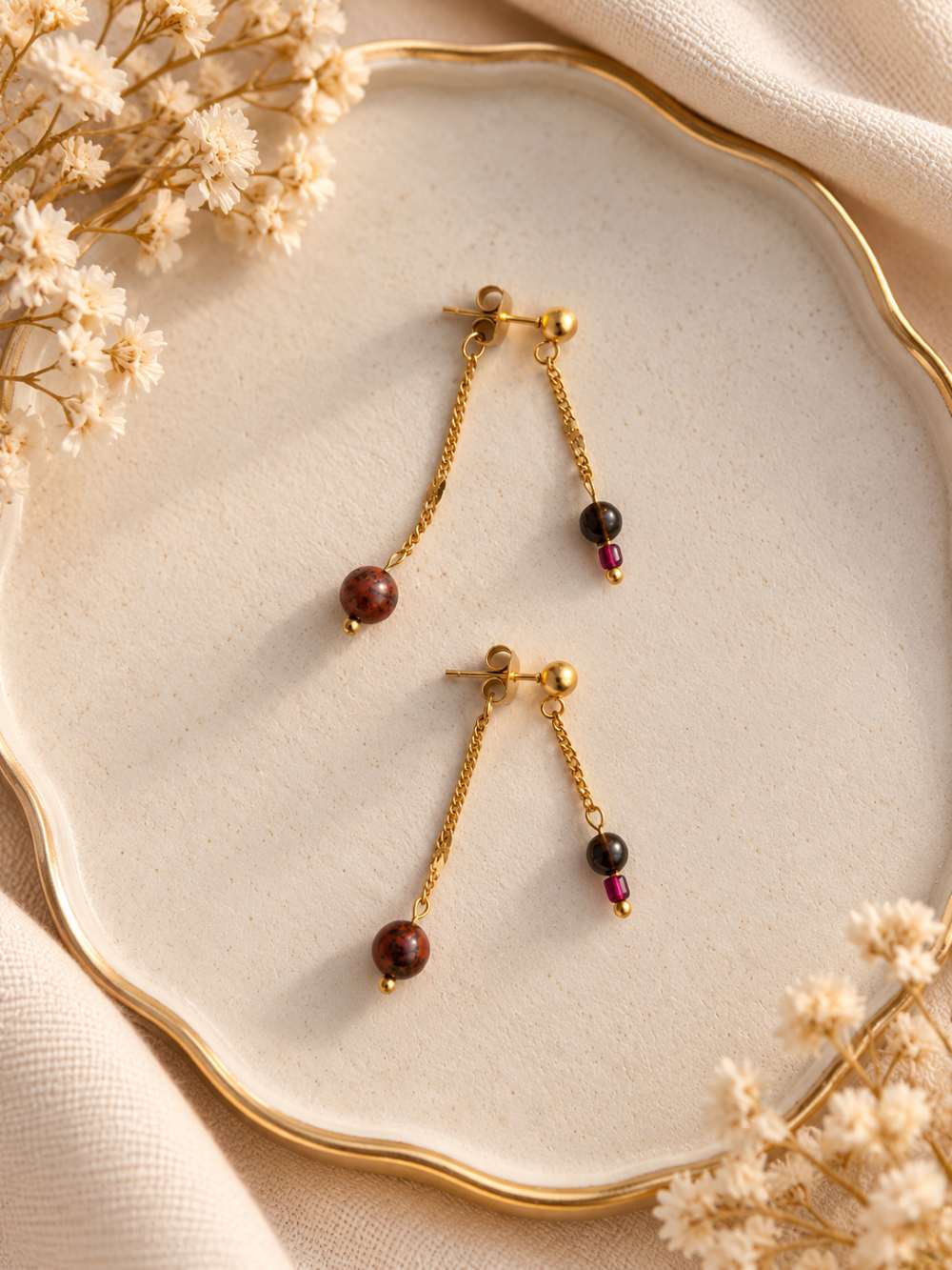 boucles d'oreilles pendantes très légères
