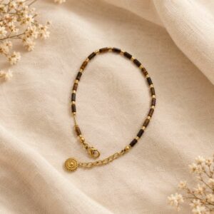bracelet fin en œil de tigre