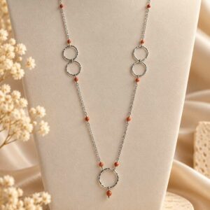 sautoir collier long perle goldstone