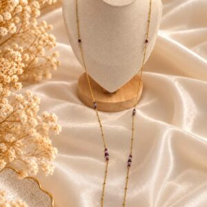 Long collier en pierre naturelle